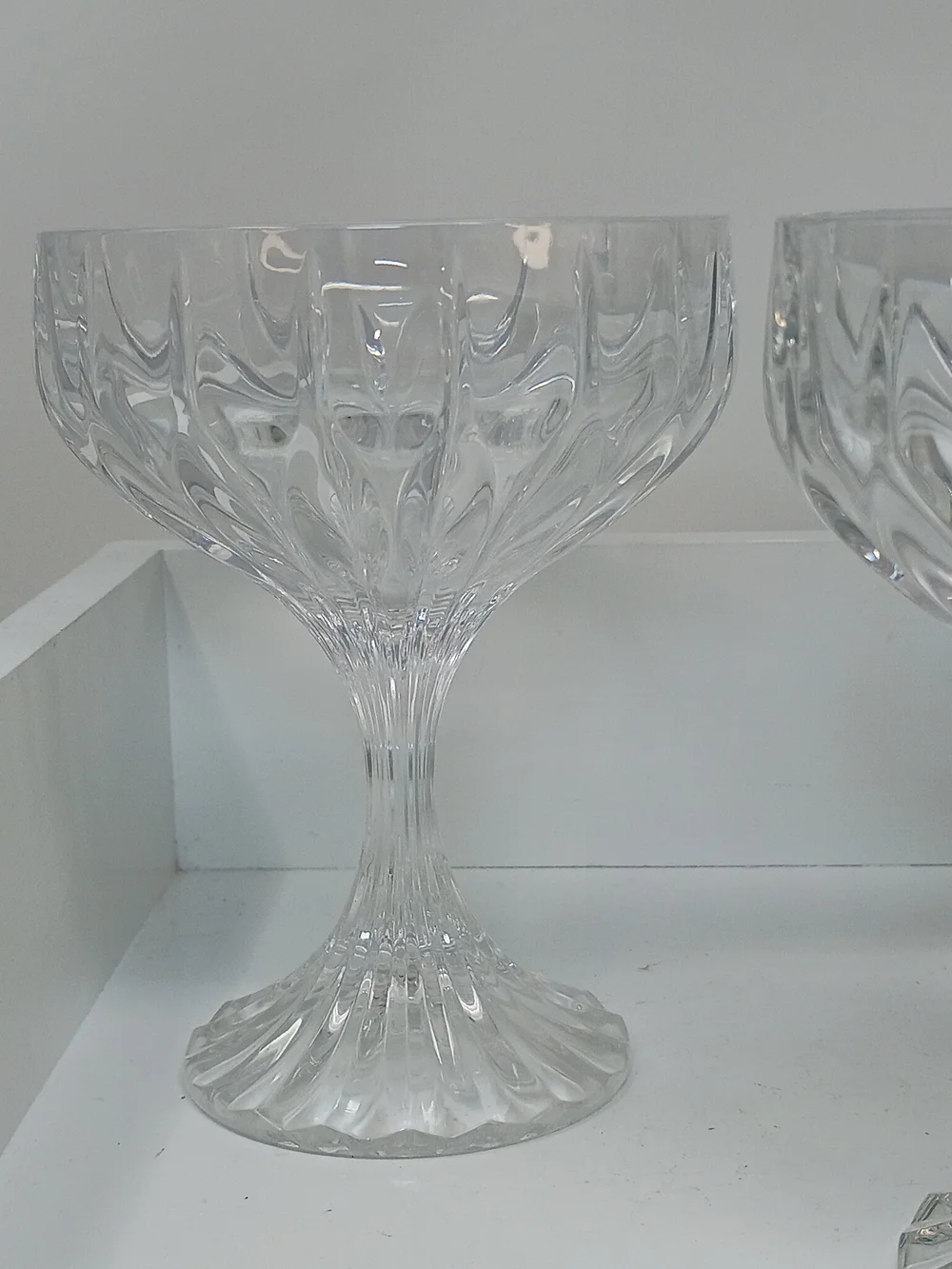 Set of 2 Mikasa Park Lane Pressed Glass Dessert Coupe Glasses
